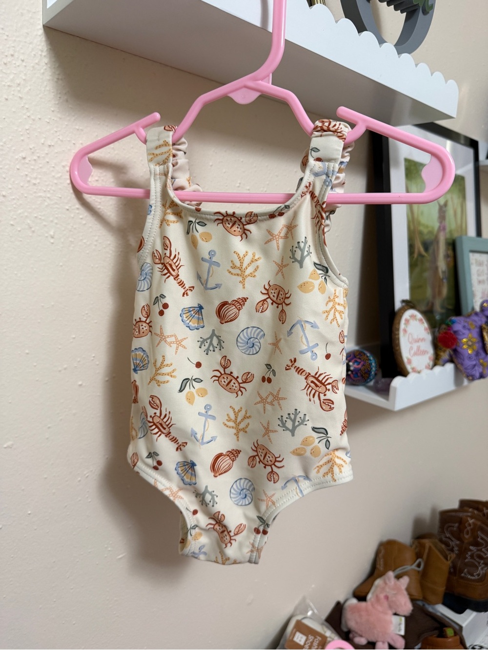 Rylee + Cru Cream Sea Life One-Piece